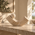 Minimal travertine sculpture by Atelier Valère